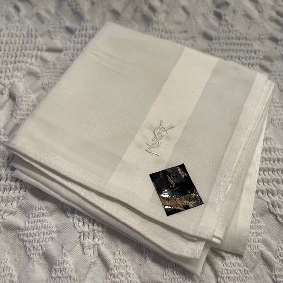 YSL Handkerchief / Scarve/ New white - Picture 1 of 8